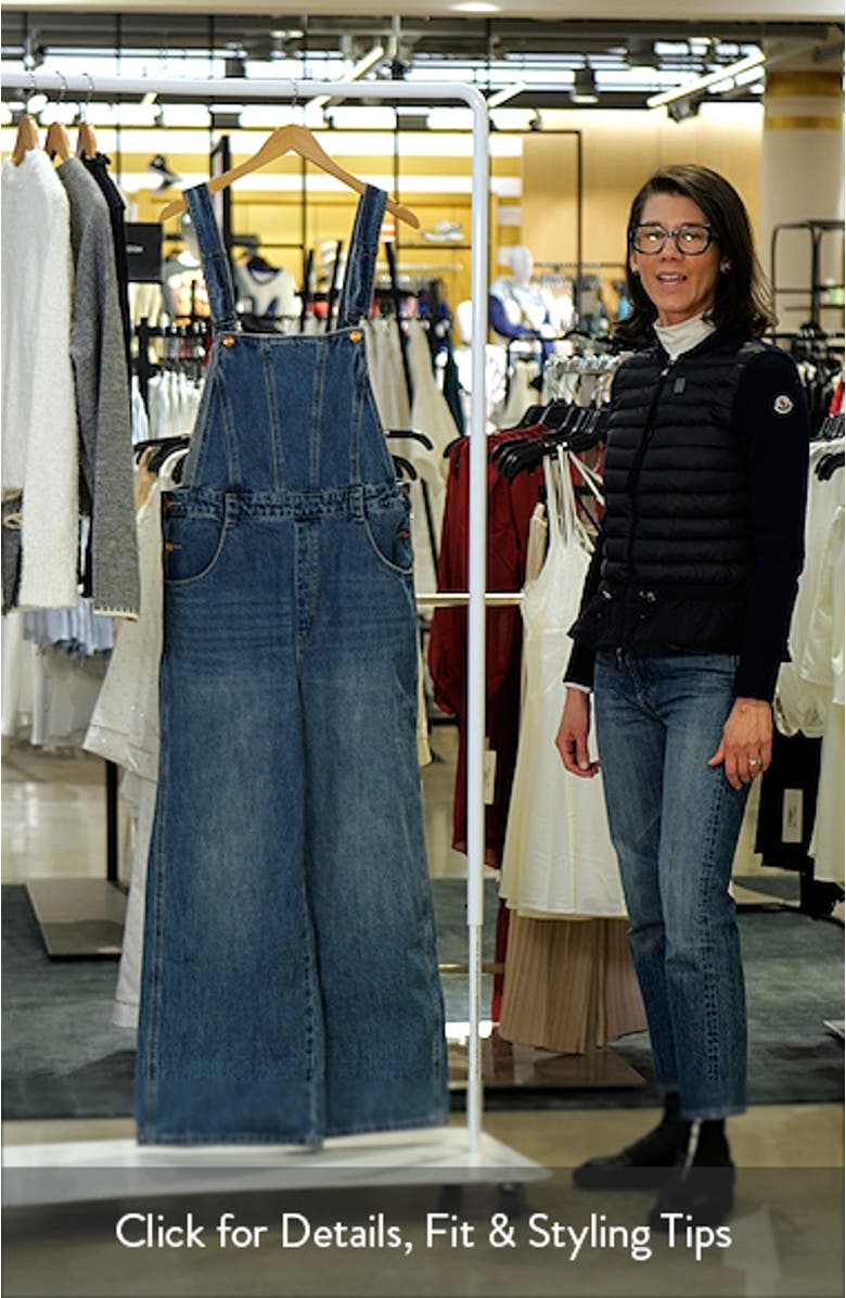 Straight Leg Denim Overalls, sales video thumbnail