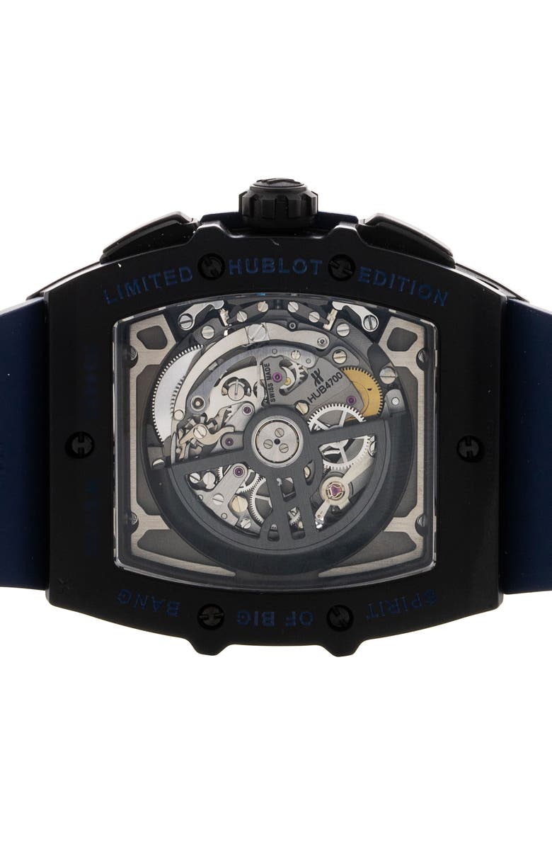 Watchfinder & Co. Hublot Preowned Big Bang Chronograph Rubber Strap Watch, 45mm, Alternate, color, 
