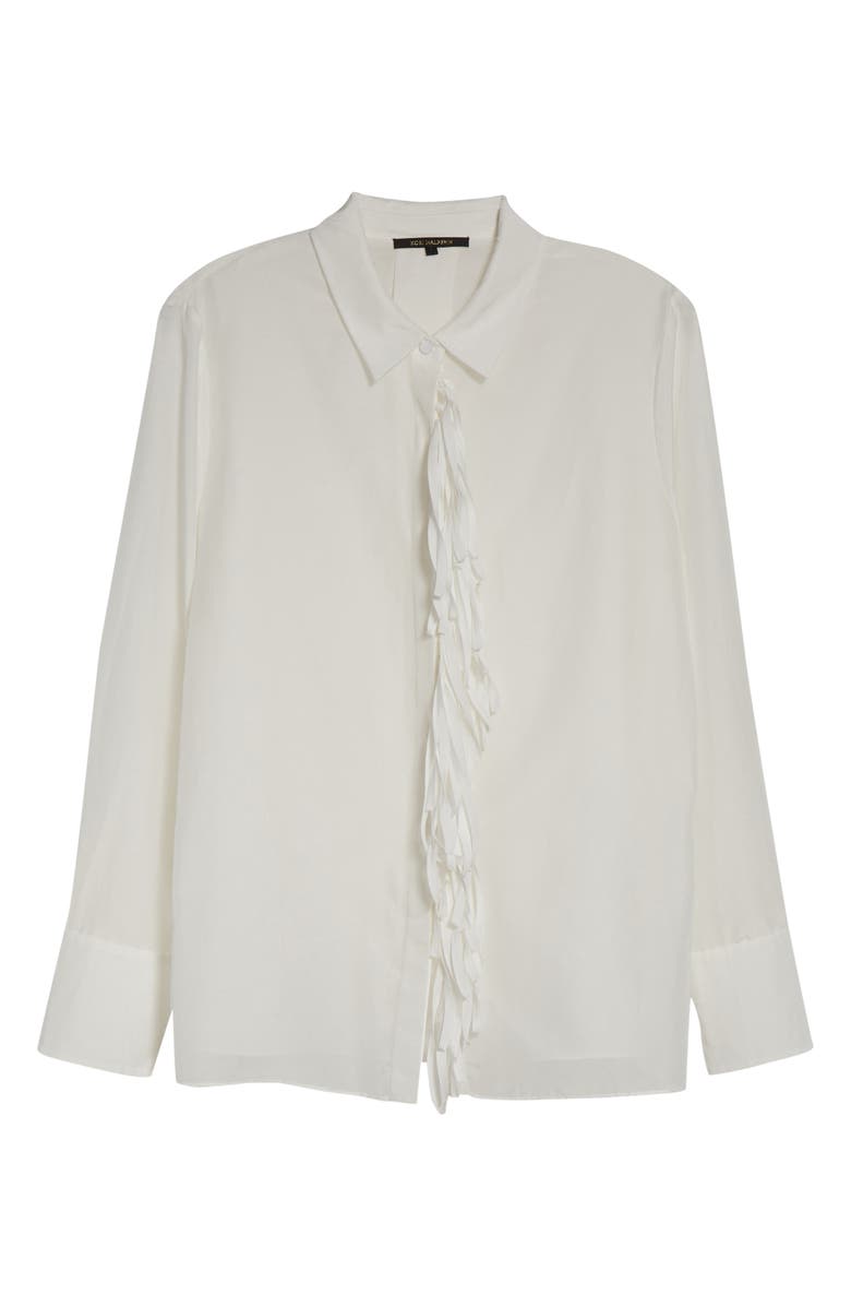 KOBI HALPERIN Paula Fringe Placket Cotton & Silk Blouse, Alternate, color, 