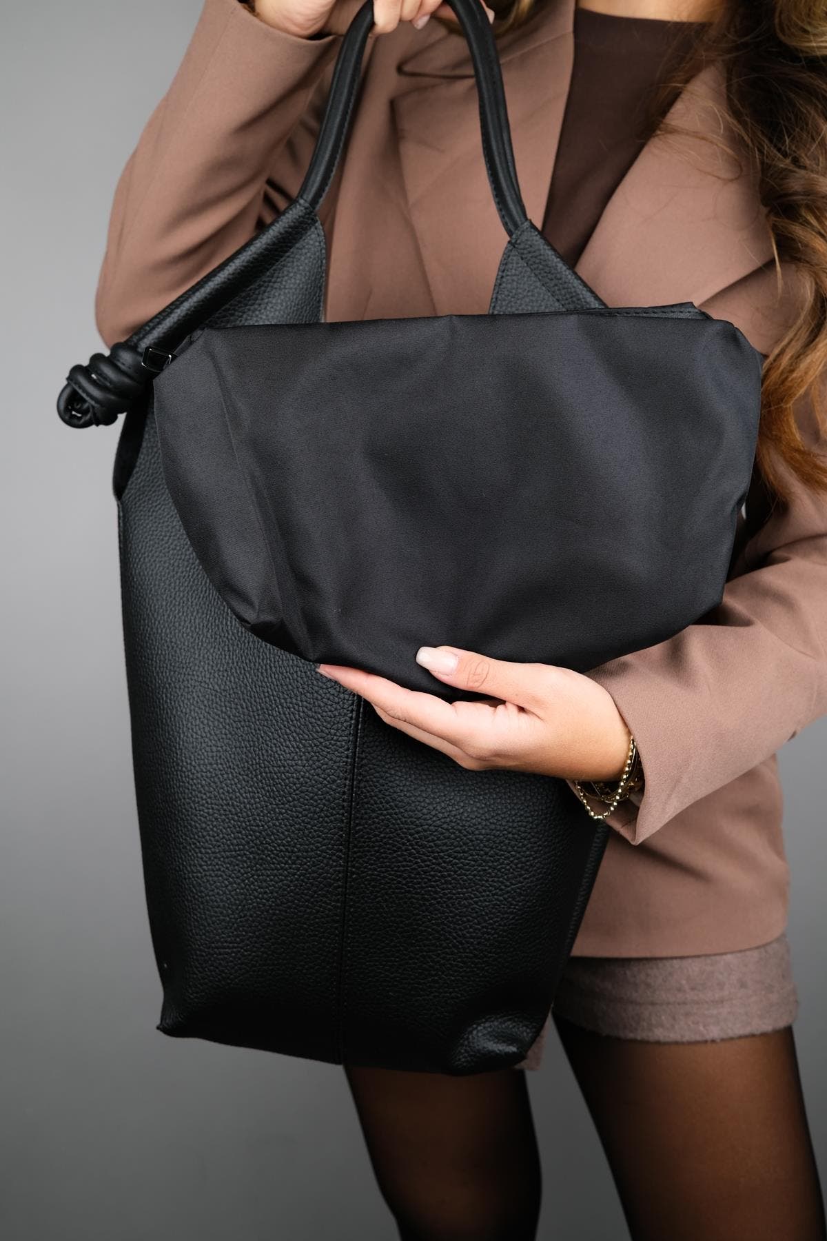 Prologue Shoes Santana Slouchy Shoulder Bag, Alternate, color, Black