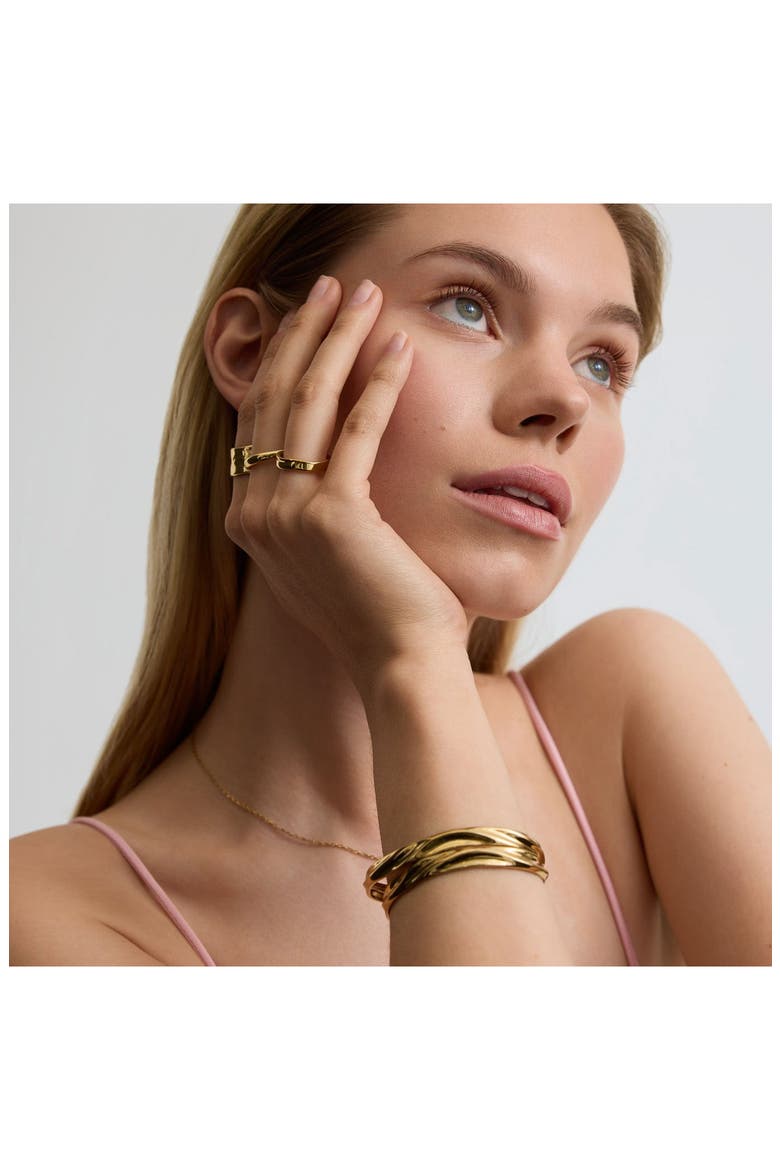 Molten Slim Ring, Alternate, color, GOLD