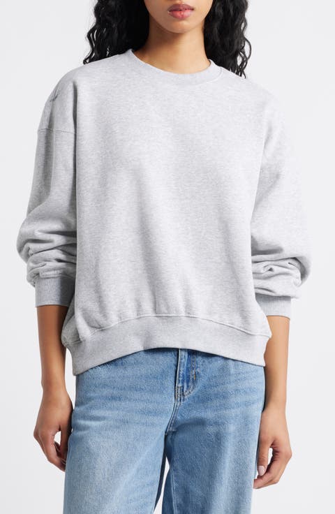 Relaxed Cotton Blend Sweatshirt