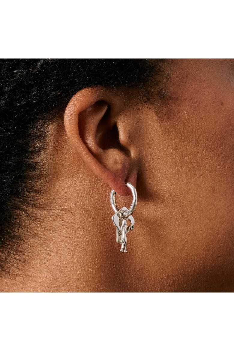 Elisa Sterling Hoop Earrings, Alternate, color, Silver