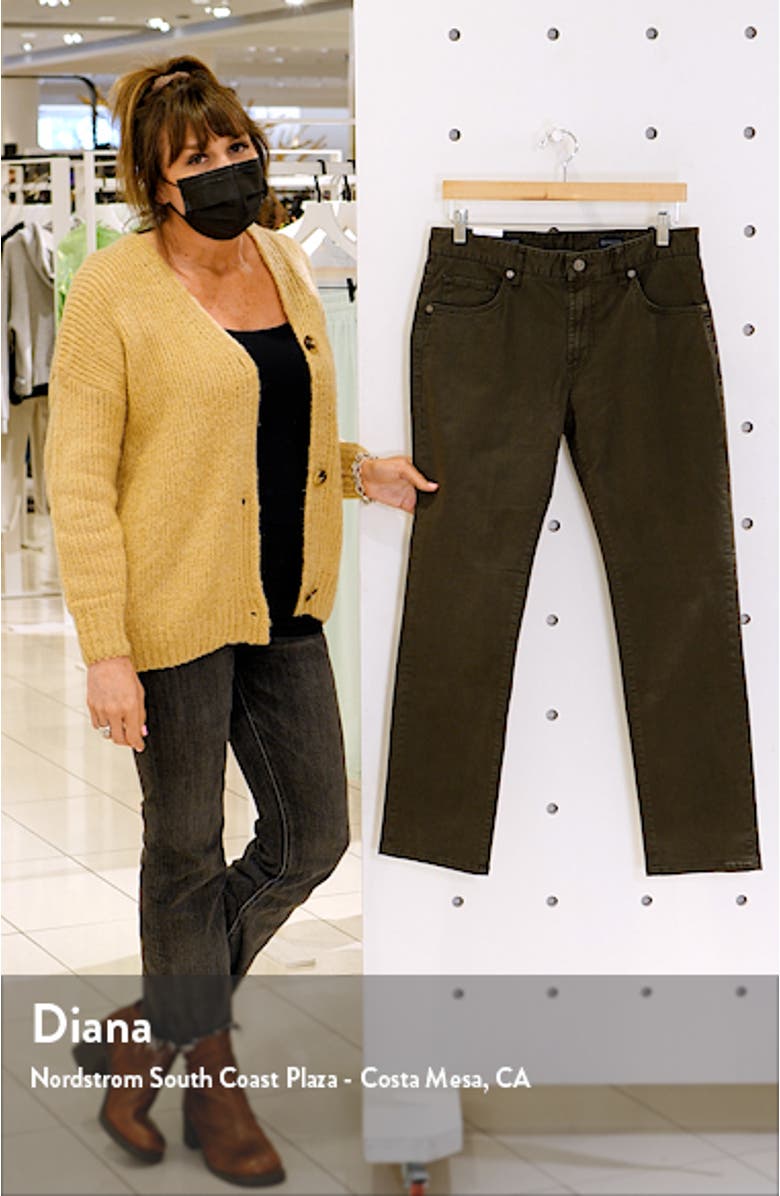 Brushed Twill Slim Straight Leg Five-Pocket Pants, sales video thumbnail
