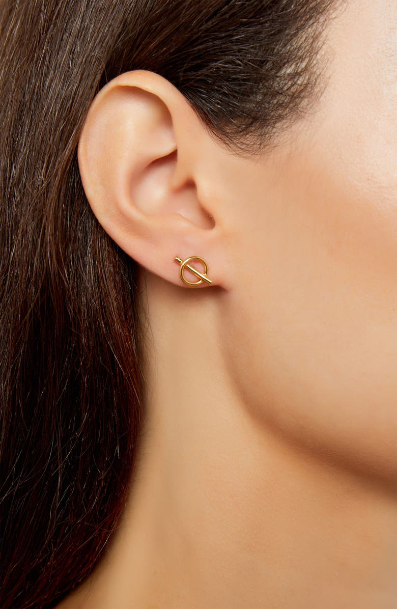 Argento Vivo Sterling Silver Argento Vivo Pierced Circle Stud Earrings, Alternate, color,