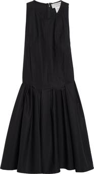 SPORTMAX Ara Pleated Cotton Poplin Minidress