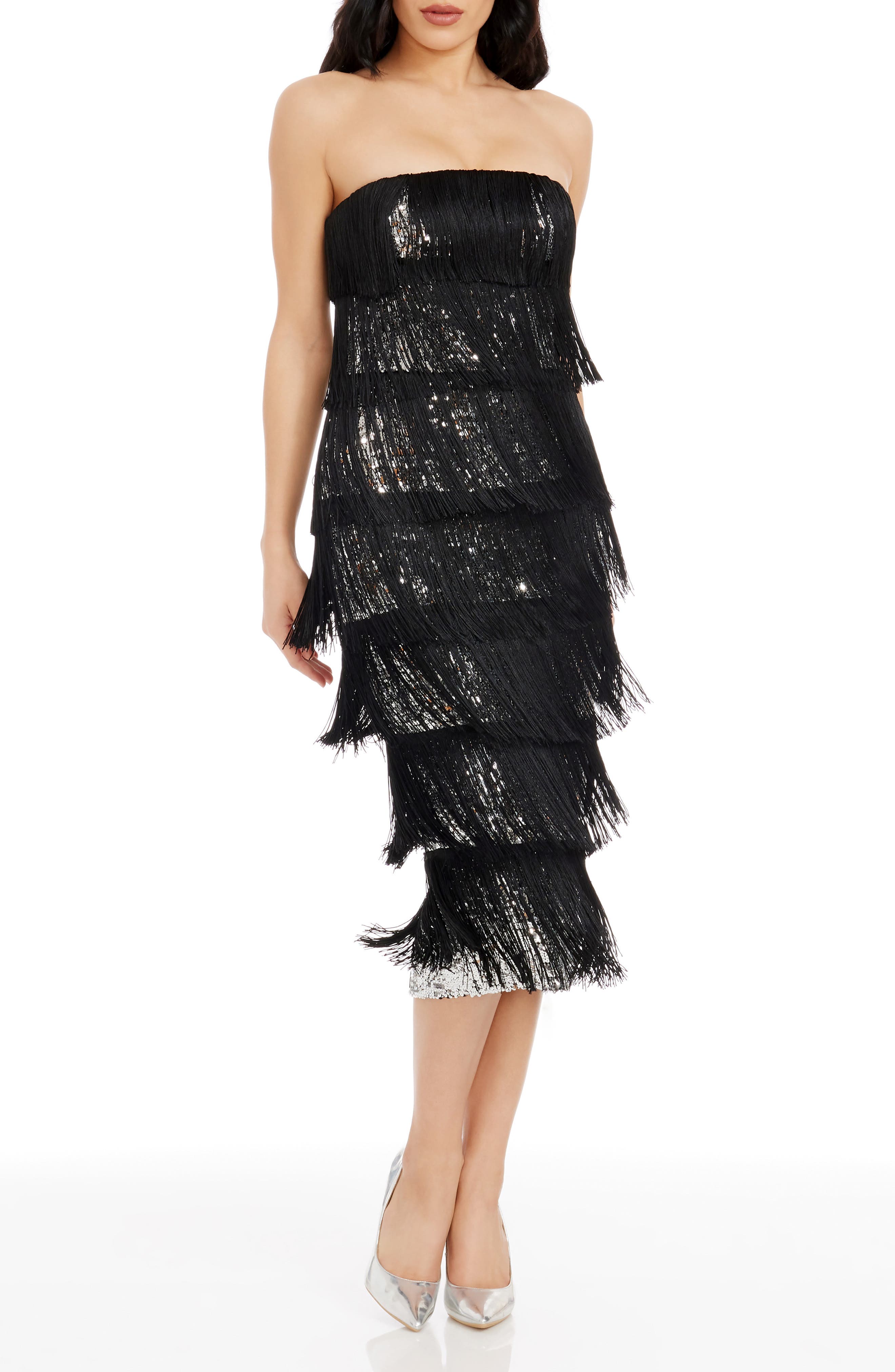 Viviana Tiered Strapless Body-Con Dress