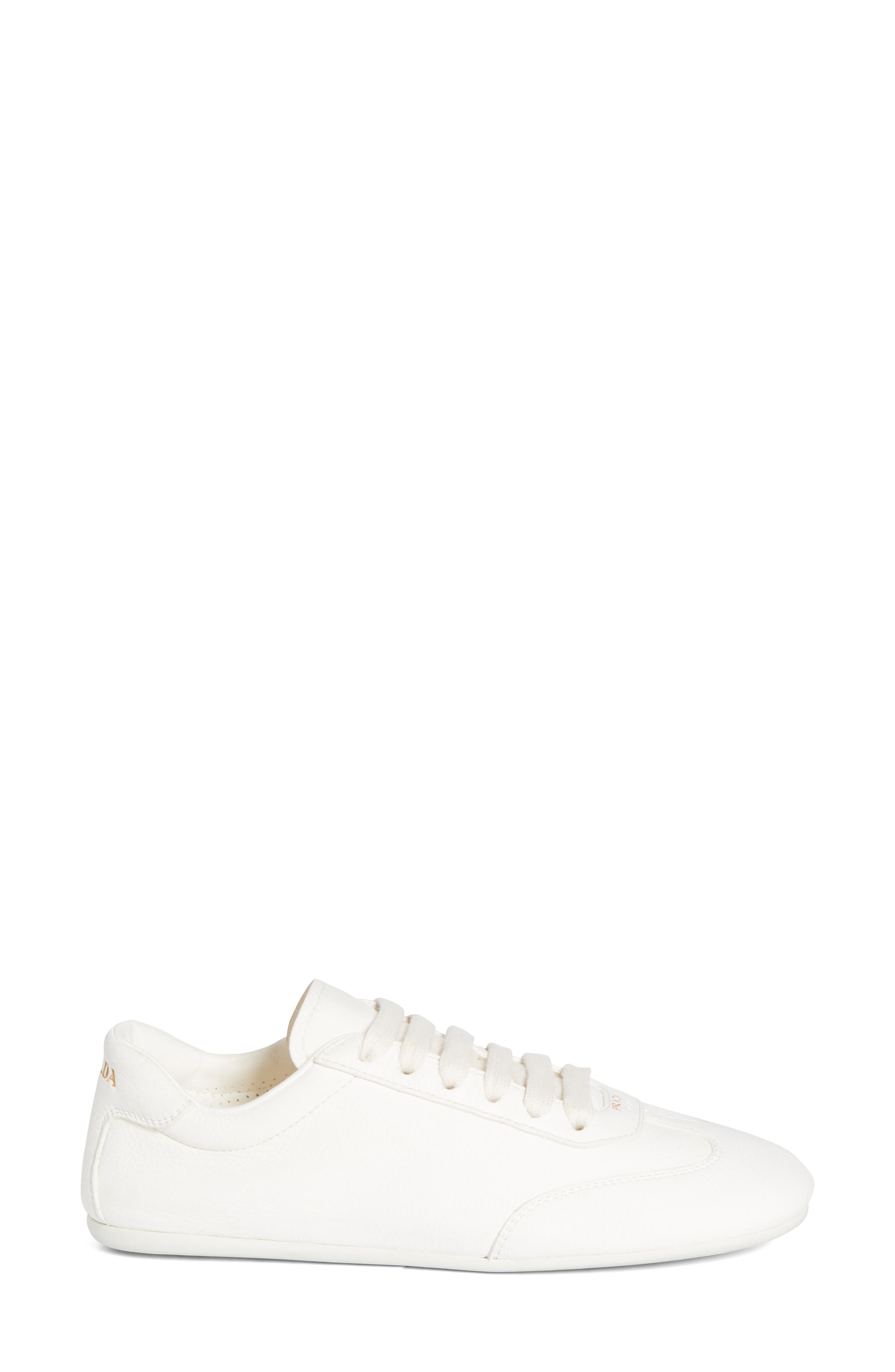 Prada Low Top Sneaker, Alternate, color, Avorio