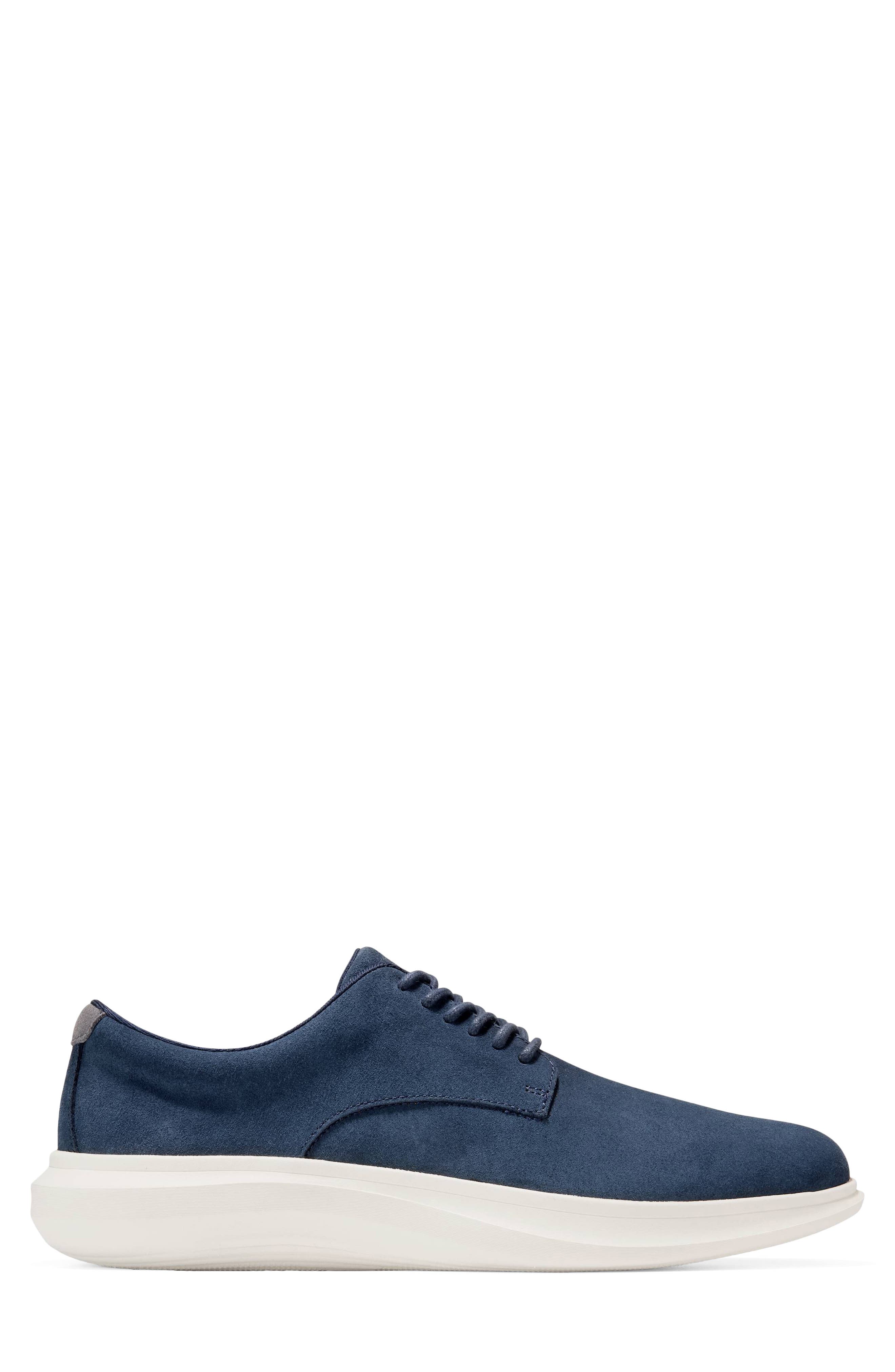 Grand Aerion Plain Toe Oxford, Alternate, color, NAVY BLAZER SUEDE / IVORY