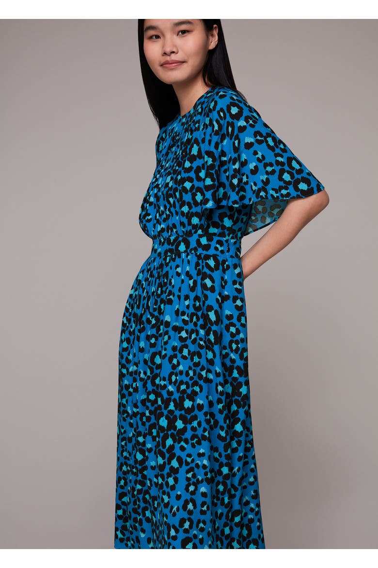 Painted Leopard Amelia Midi Dress, Alternate, color, Blue/Multi