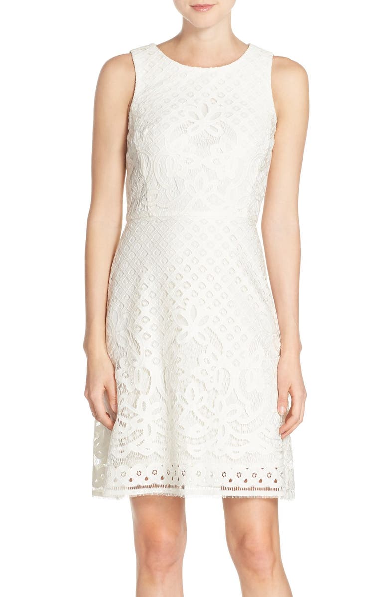 Gabby Skye Lace A-Line Dress, Main, color,