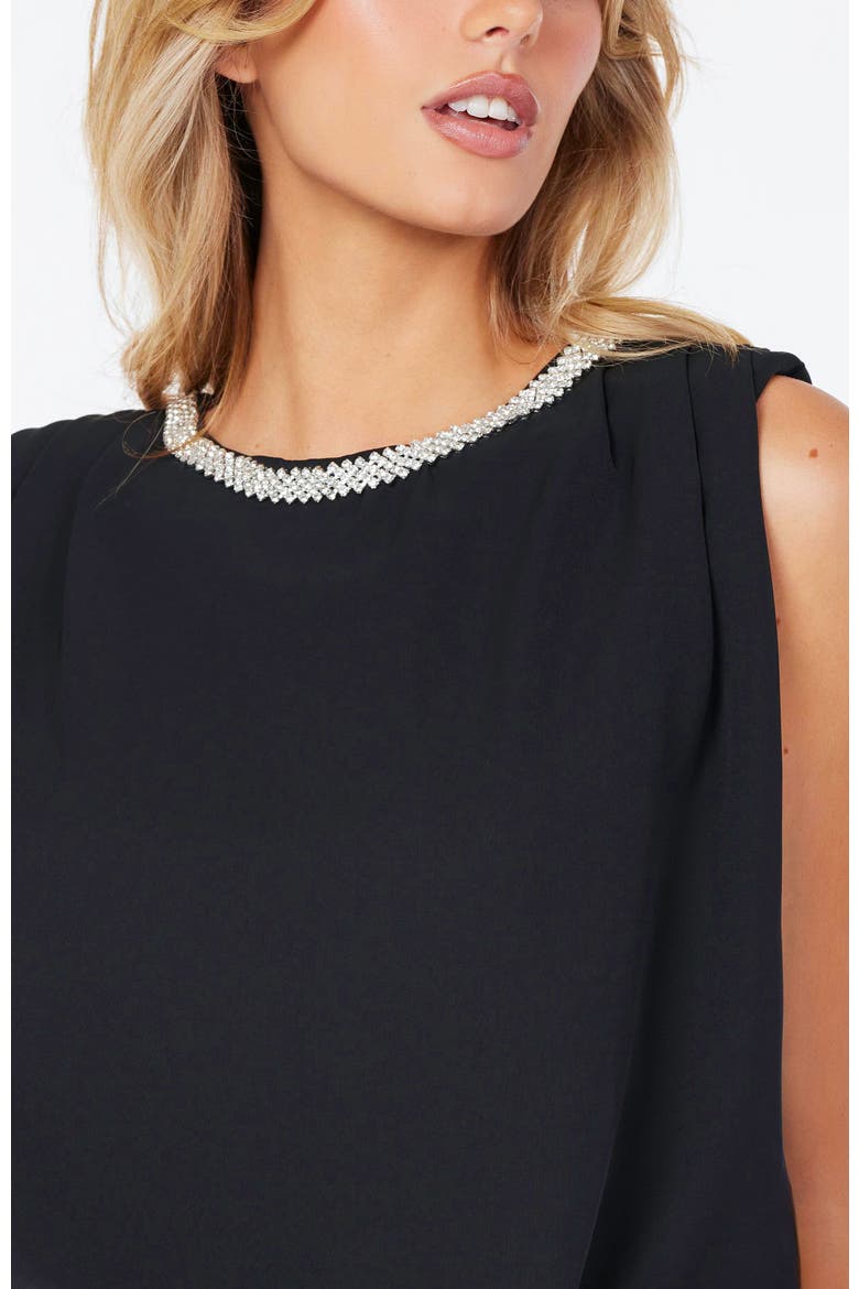 Monroe Bubble Hem Top, Alternate, color, Black