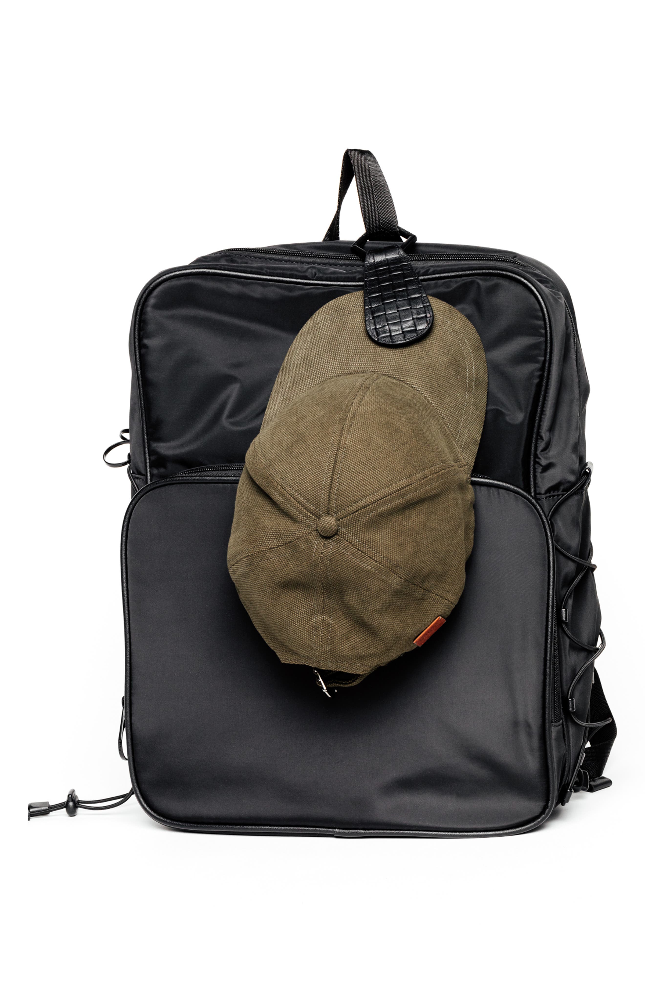 Lindsay Albanese TOPTOTE Leather Hat Holder, Alternate, color, Black/ Brushed Gold