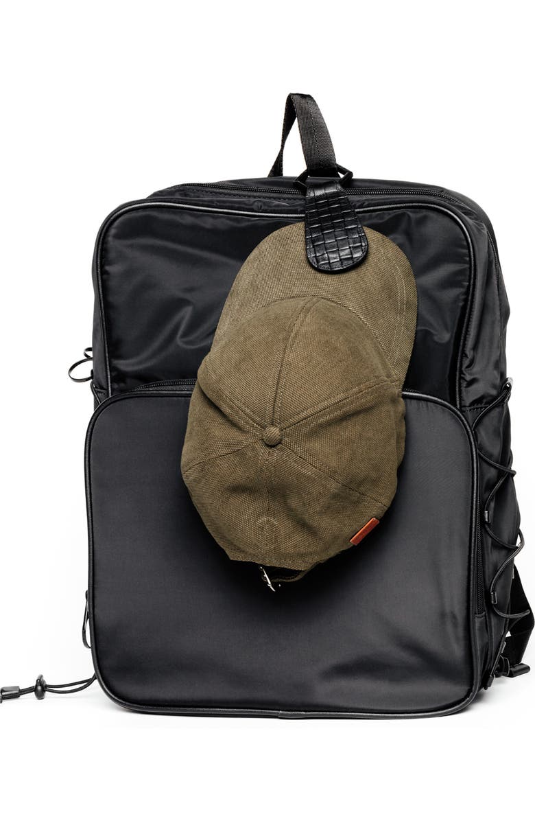 Lindsay Albanese TOPTOTE Leather Hat Holder, Alternate, color, Black/ Brushed Gold