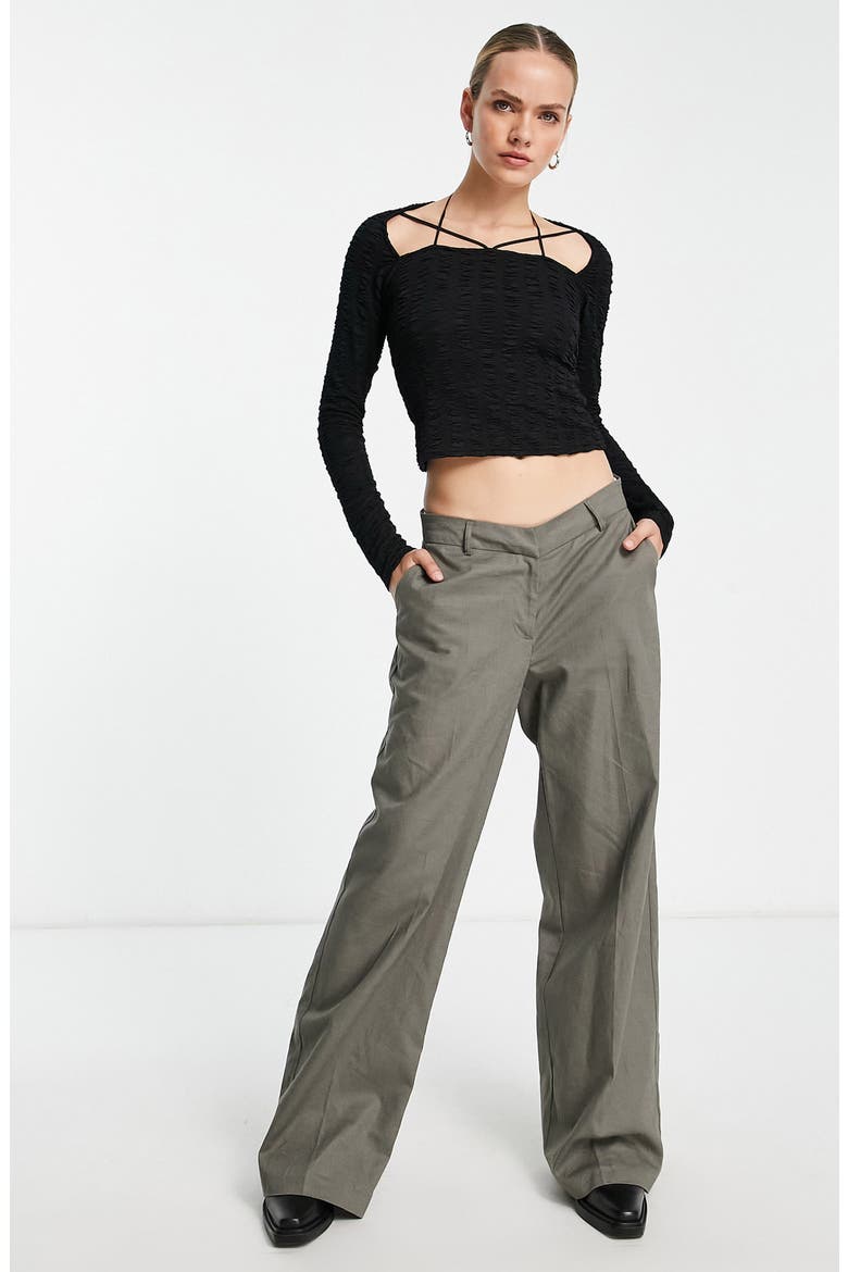Ruched Long Sleeve Top, Alternate, color, STONE