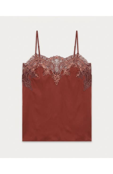Brianne Embroidered Silk Top
