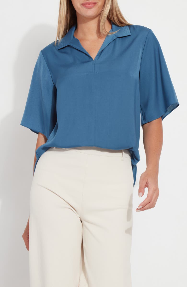 Lysse Telia Flutter Sleeve Top, Alternate, color, Magnetic Blue