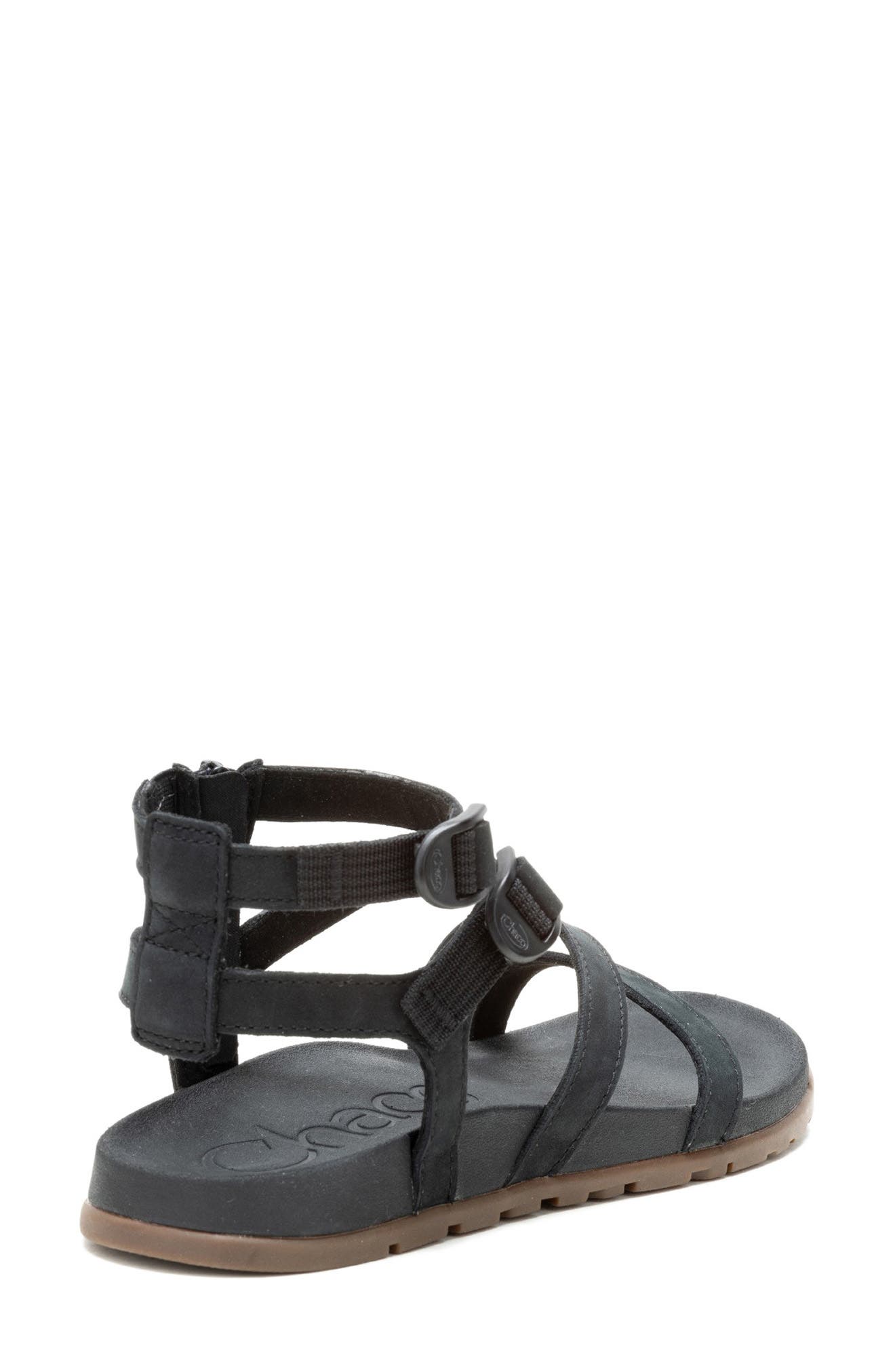 Chaco Lowdown Strappy High Sandal, Alternate, color, Black