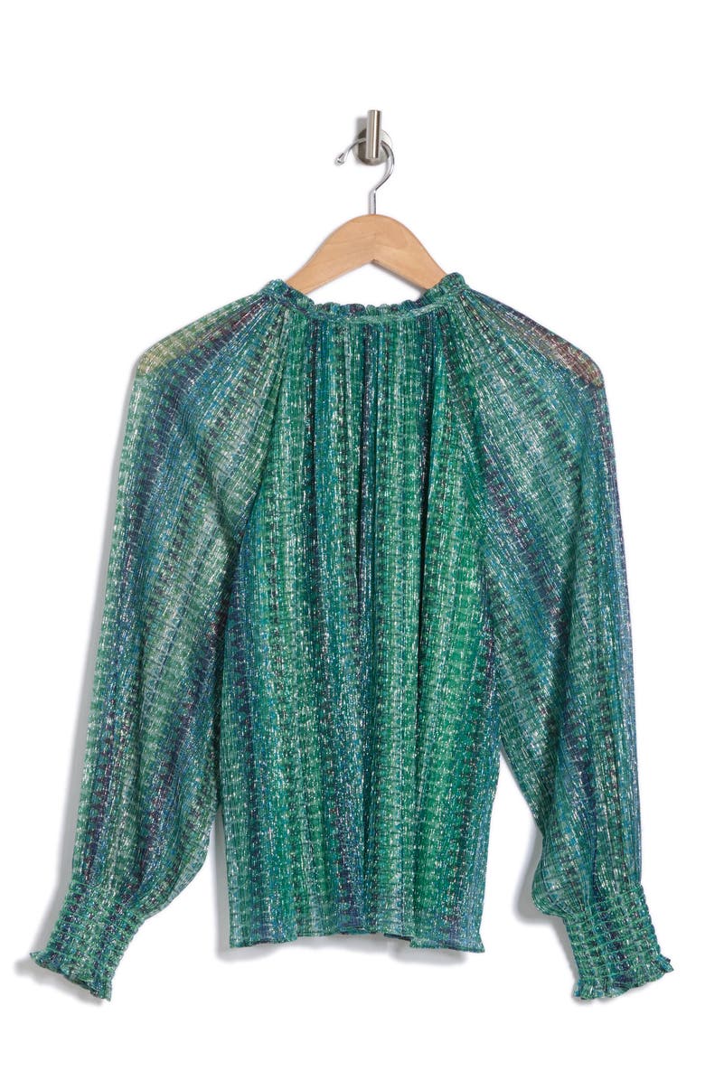 Ramy Brook Kourtney Long Sleeve Top, Alternate, color, Meadow Green Waikiki