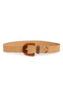 Vince Camuto Resin Buckle Stretch Woven Belt