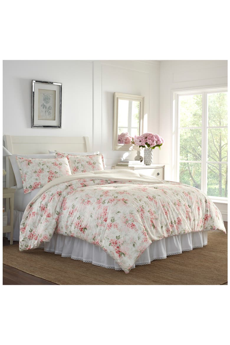 Wisteria Fleece Comforter Set, Main, color, BLUSH