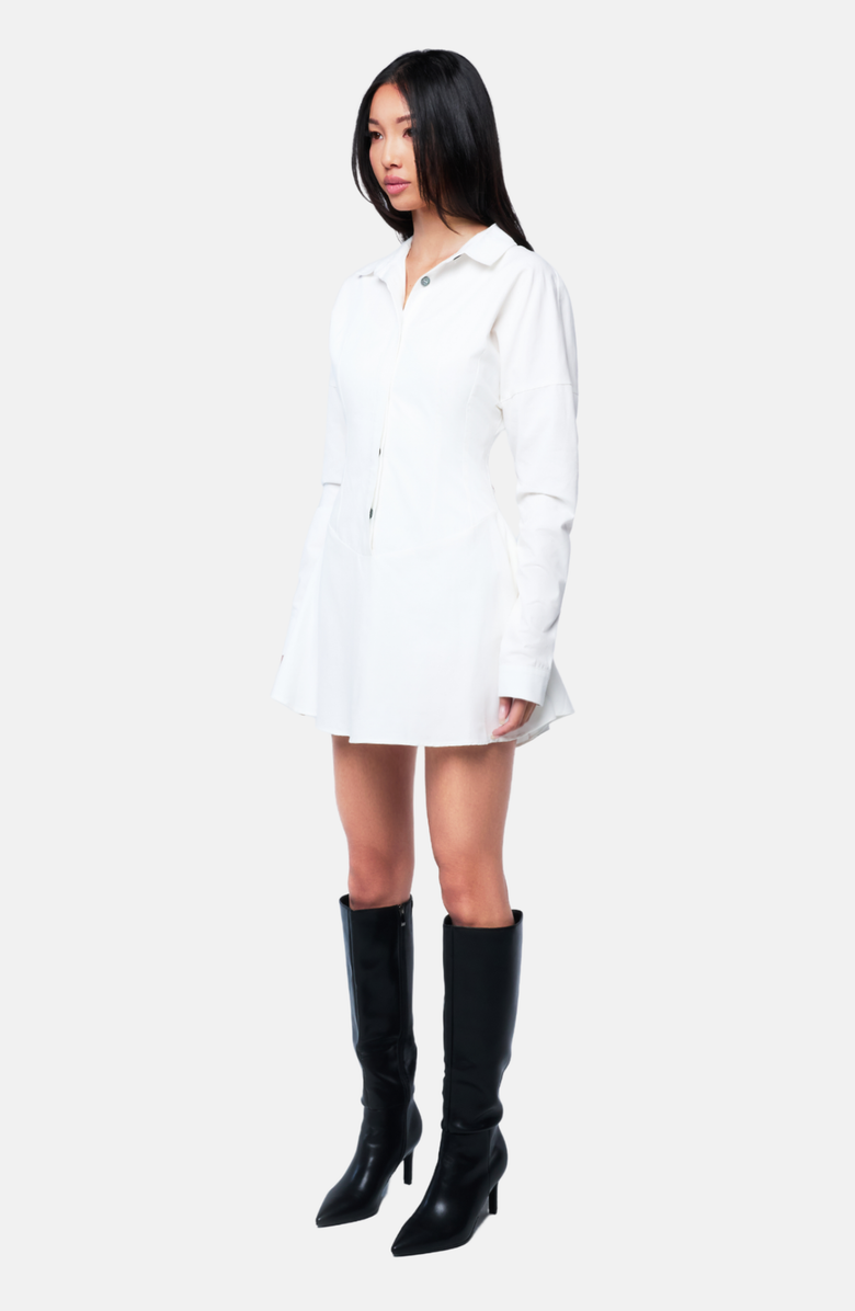 OW Collection Ellie Shirt Dress, Alternate, color, White