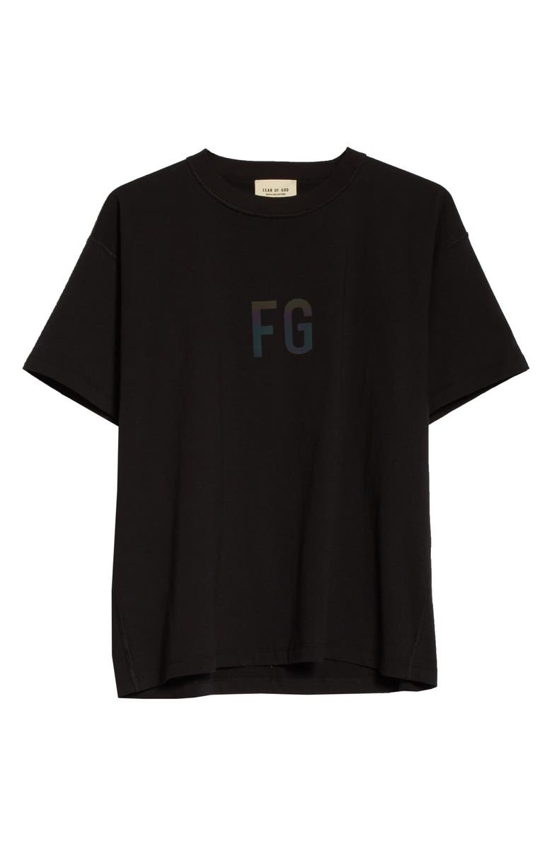 Fear of God Reflective Logo T-Shirt, Alternate, color,