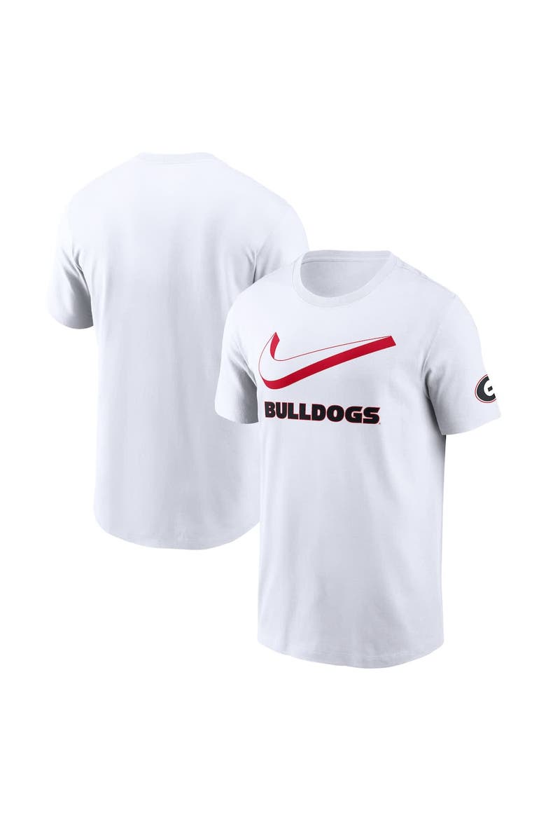 Men's Nike White Georgia Bulldogs Primetime 2-Hit Swoosh T-Shirt, Alternate, color, White