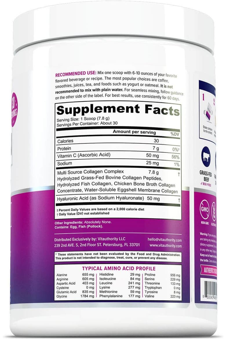 Multi Collagen Protein Powder, Unflavored, 234gm, Alternate, color, No Color