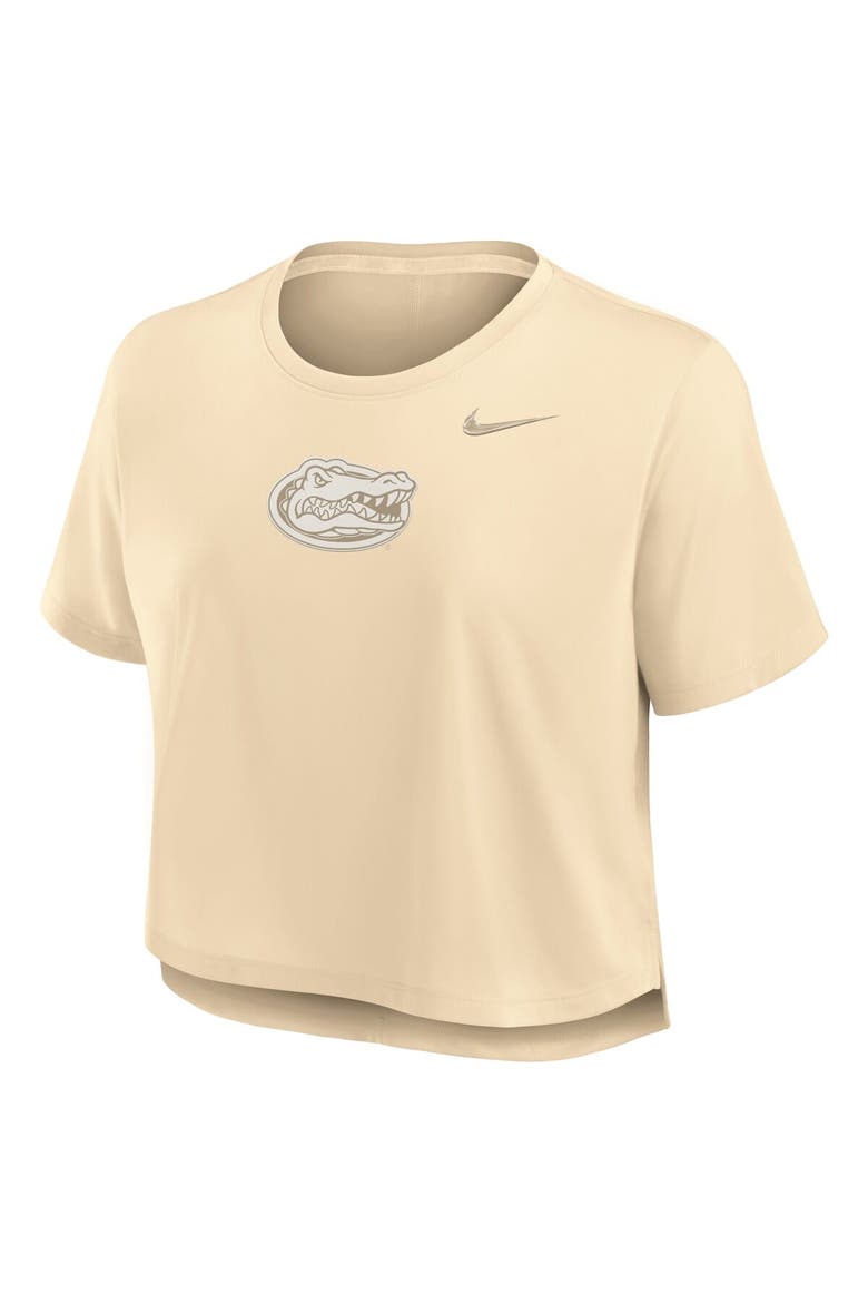Women's Nike Tan Florida Gators Performance Cropped T-Shirt, Alternate, color, Tan