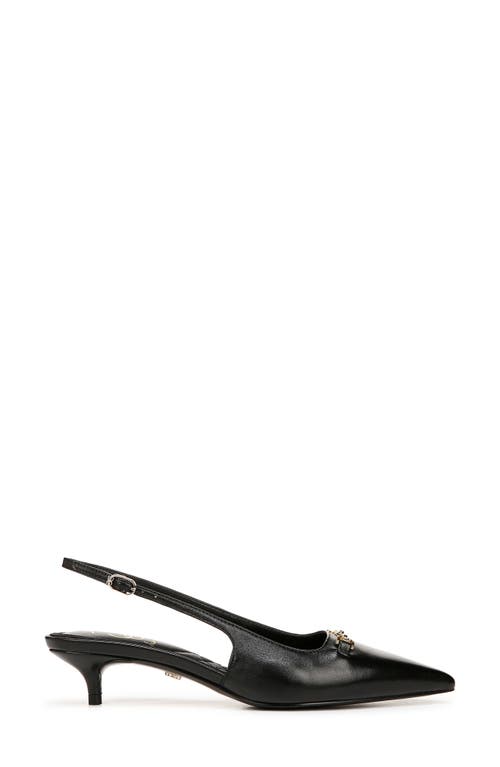 Sam Edelman Farrah Kitten Heel Pointed Toe Slingback Pump In Black