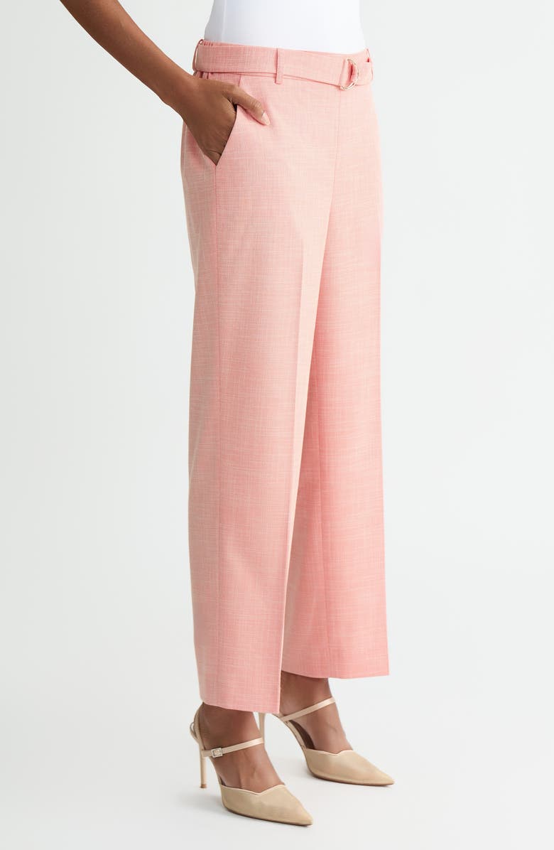 KASPER Belted Elastic Back Straight Leg Ankle Pants, Alternate, color, 