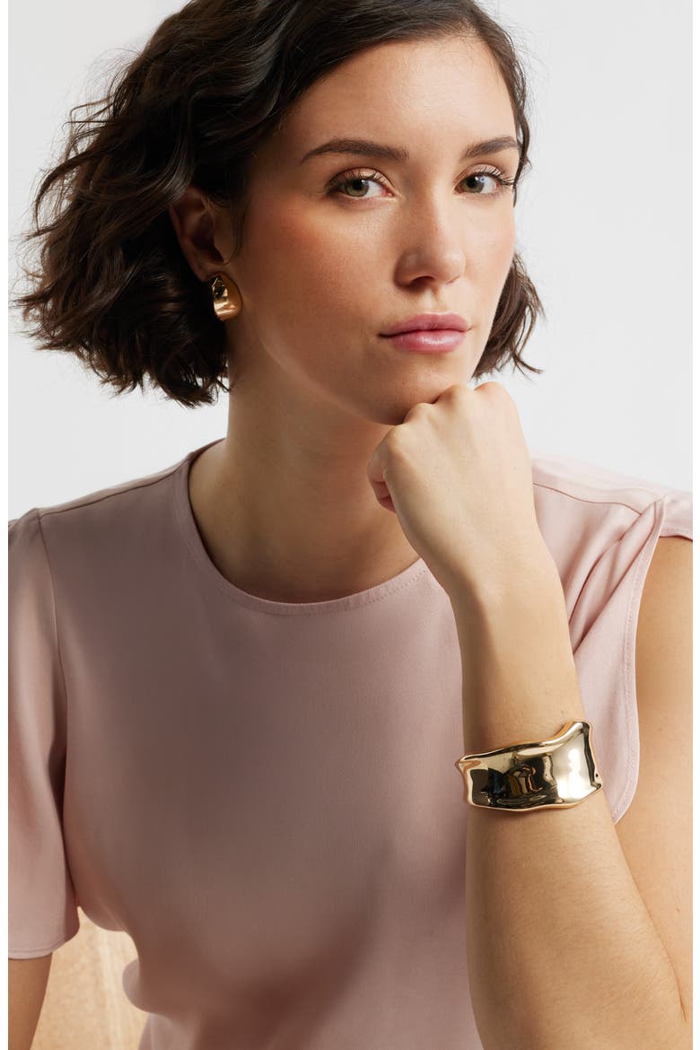 Molten Metal Cuff Bracelet, Alternate, color, GOLD