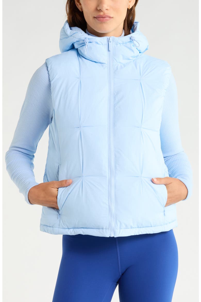 Pleated Puffer Vest, Alternate, color, BLUE WINDSURFER