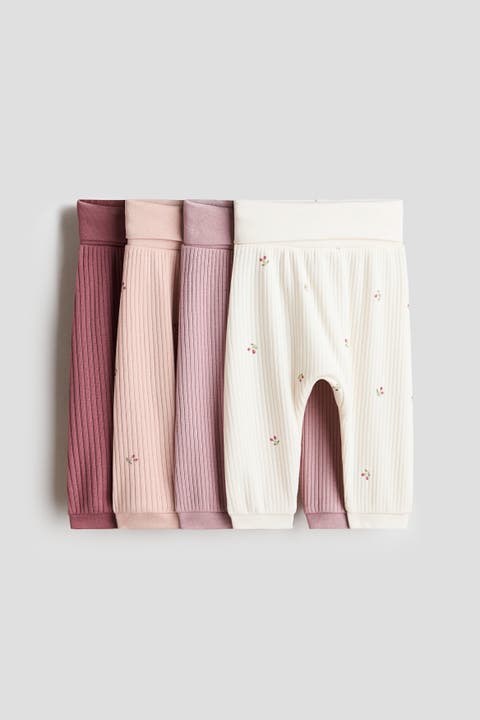 4-pack Ribbed Cotton Trousers