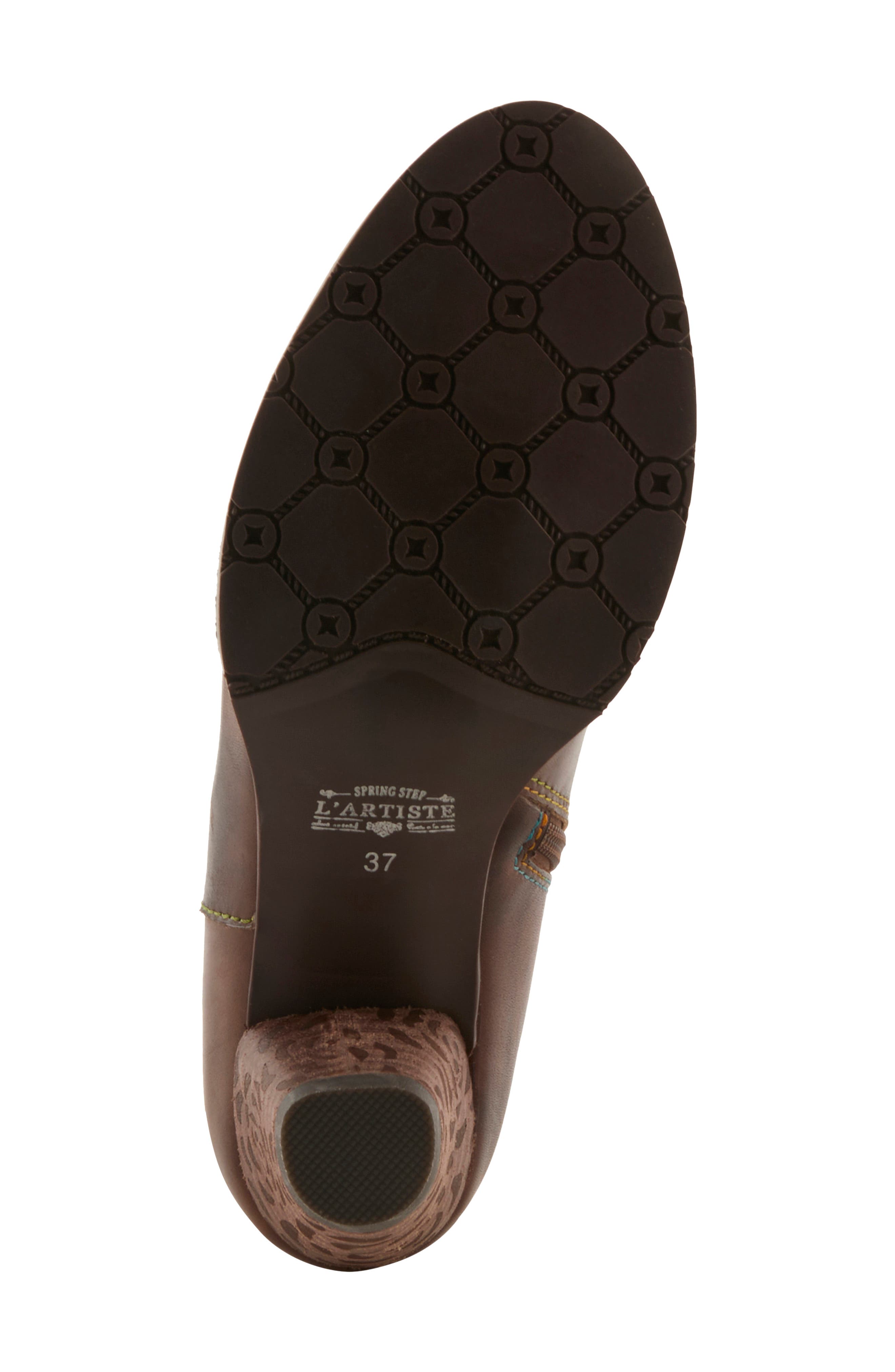 Kissofarose Leather Bootie, Alternate, color, DARK BROWN