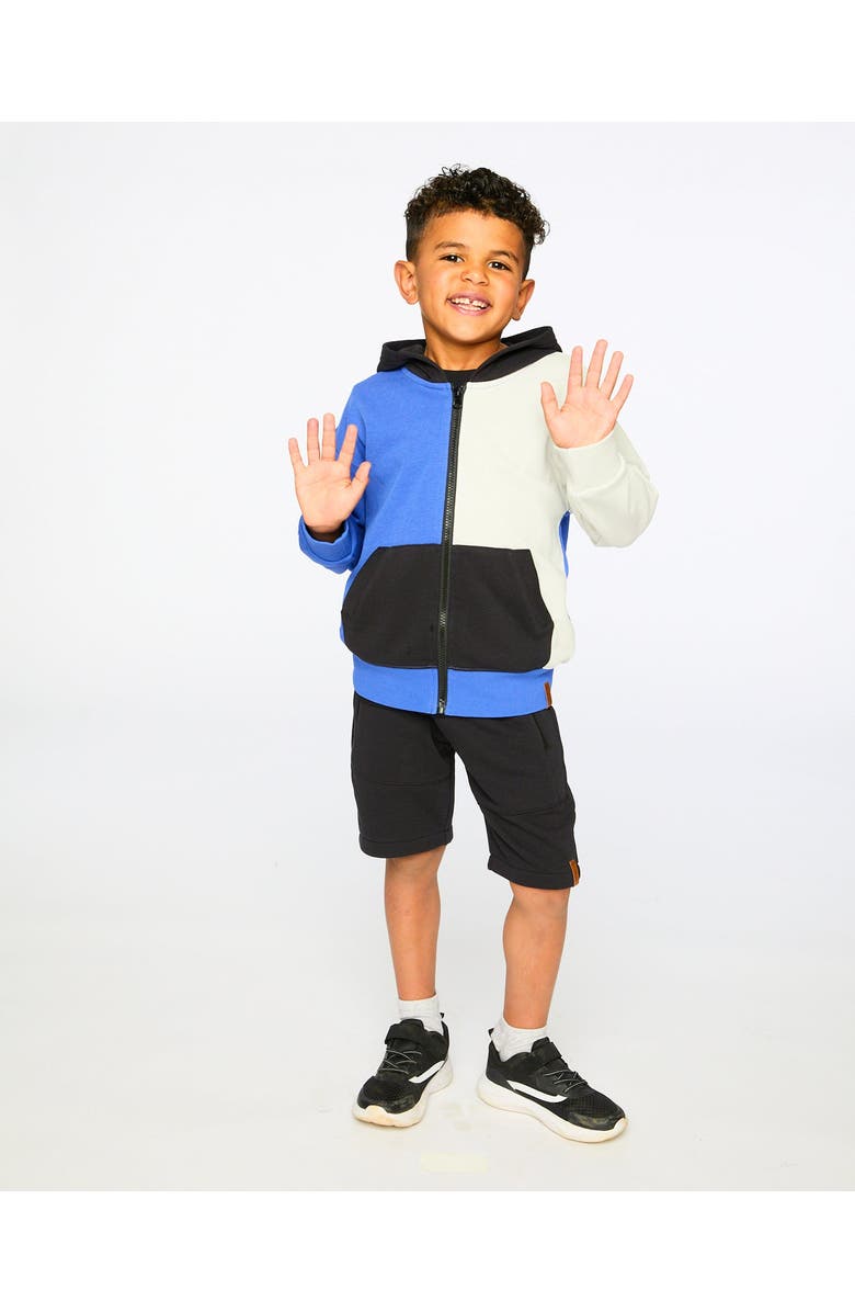 Deux par Deux French Terry Shorts with Cross Seams, Alternate, color, Black