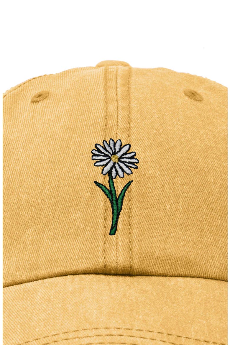 Daisy Embroidered Everyday Hat, Alternate, color, Washed Gold