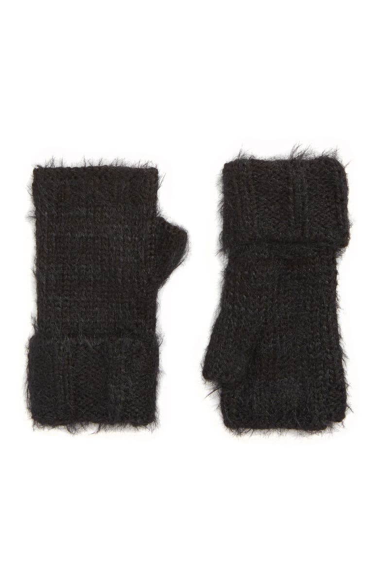 Treasure & Bond Eyelash Fingerless Gloves, Main, color,