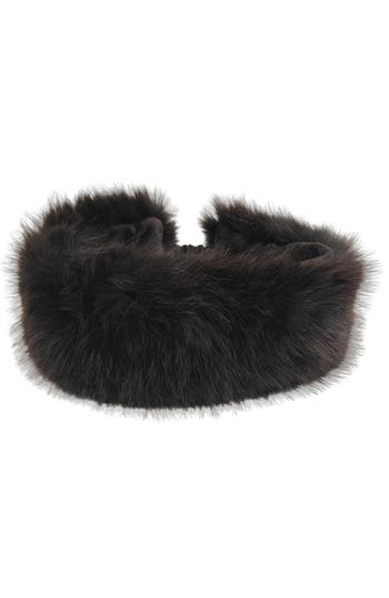 Marcus Adler Faux Fur Headband In Brown