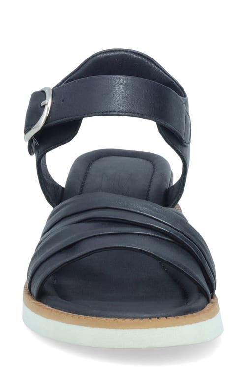 Miz Mooz Emelina Ankle Strap Platform Wedge Sandal In Black