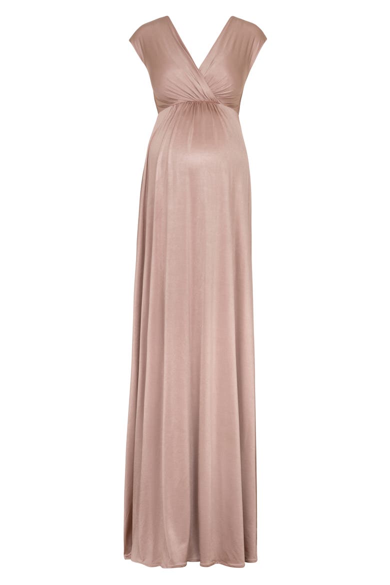 Francesca Maternity Maxi Dress, Alternate, color, PINK