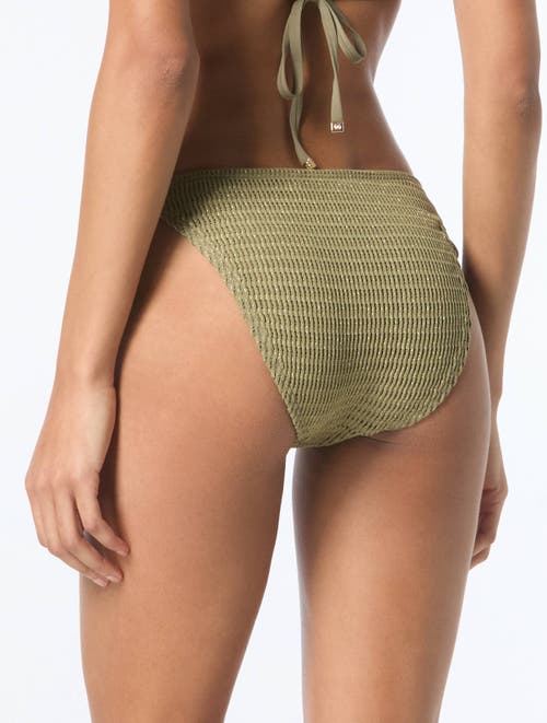 Michael Michael Kors Crochet Bikini Bottom In Green