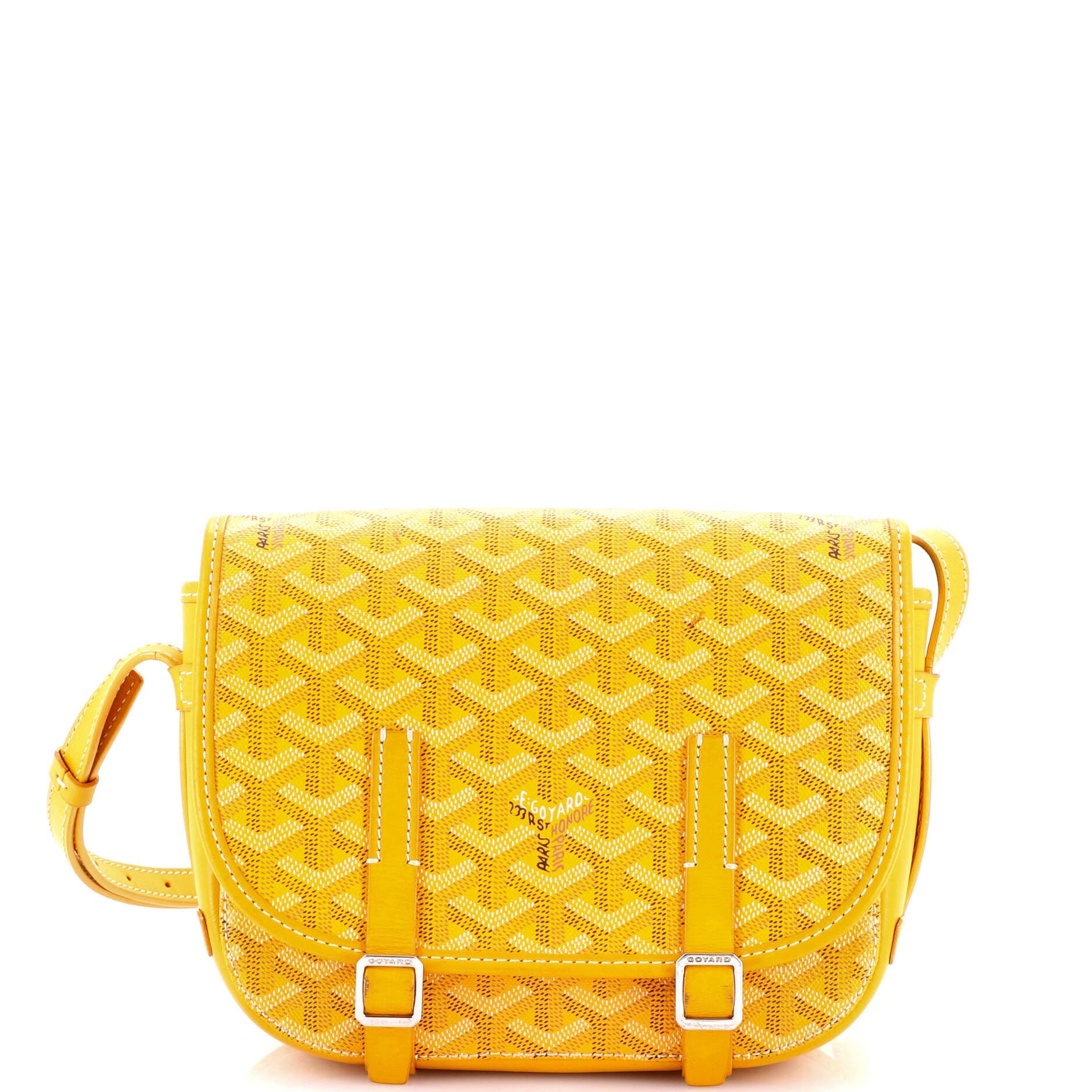 Pre-Owned Goyard Belvedere Messenger Bag Coated Canvas PM, Main, color, 