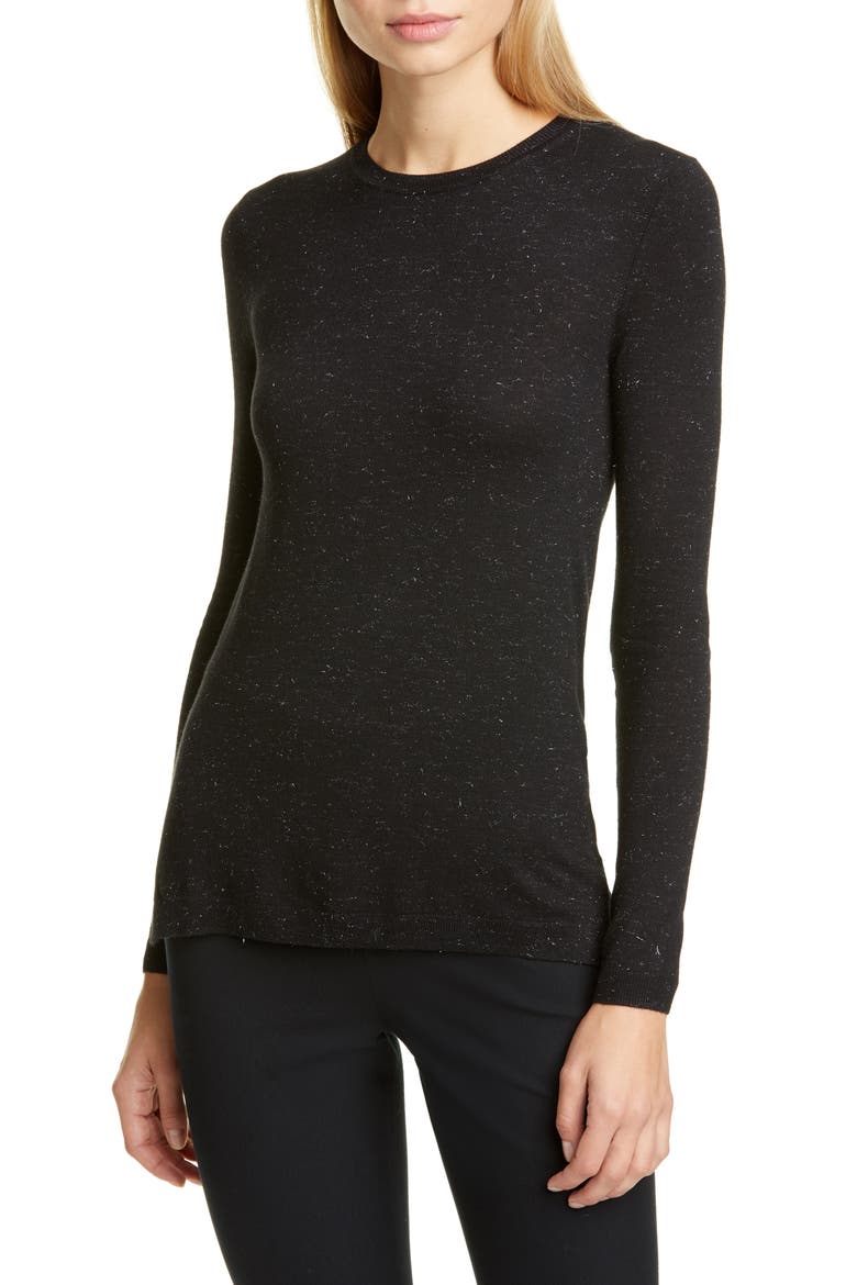 Annie Sparkle Sweater, Main, color, BLACK