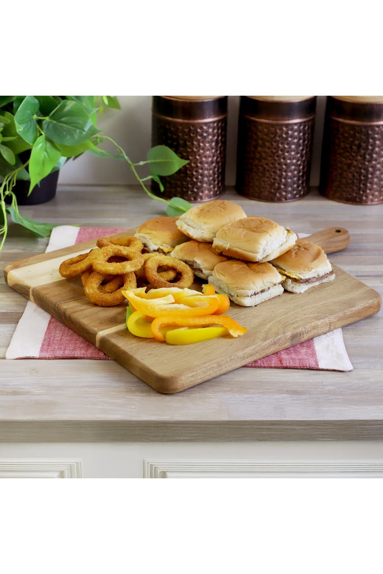 13 Inch Acacia Wood Square Serving Board, Alternate, color, Acacia