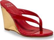 CHASE AND CHLOE Toe Post Wedge Sandal