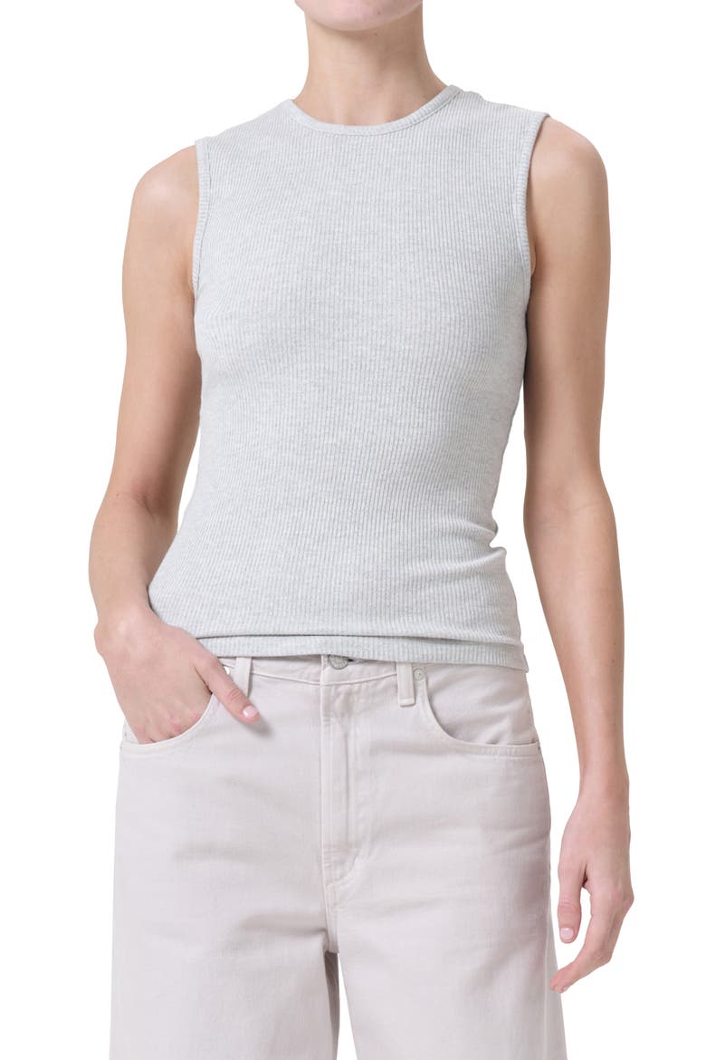 Binx Rib Tank, Main, color, BRUSHED GREY HEATHER
