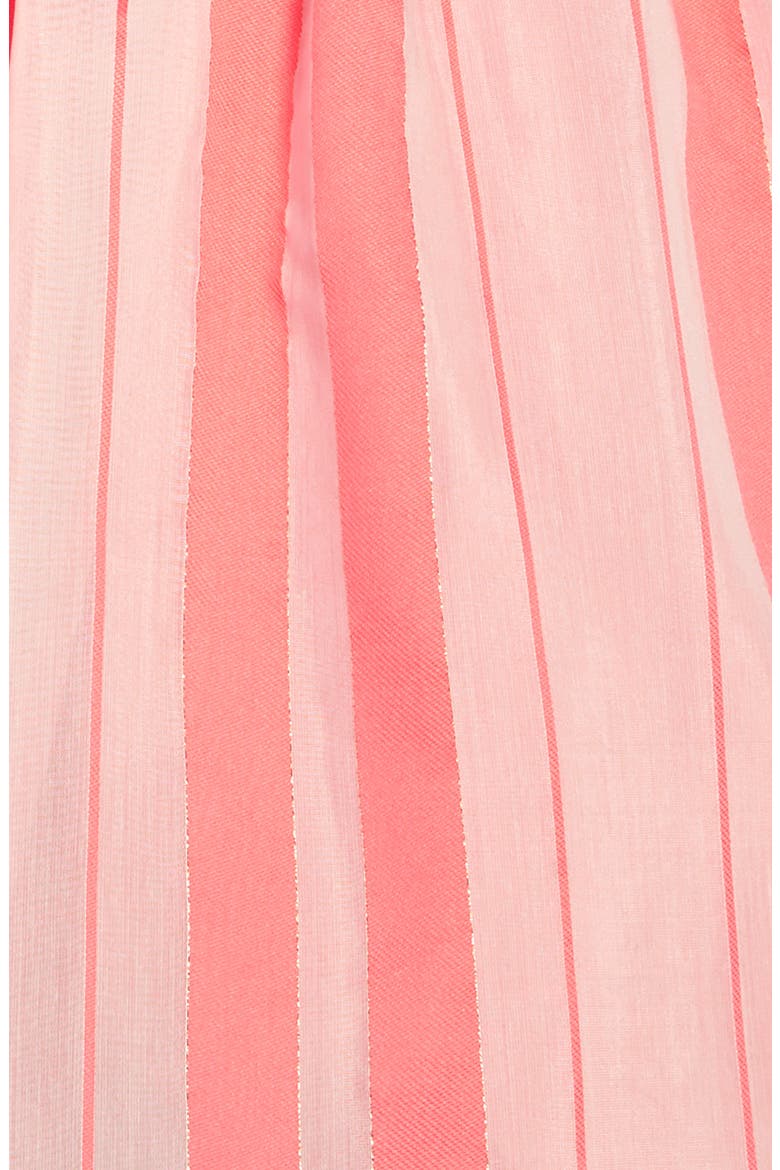 Satin Stripe Fit & Flare Dress, Alternate, color, SHELL PINK