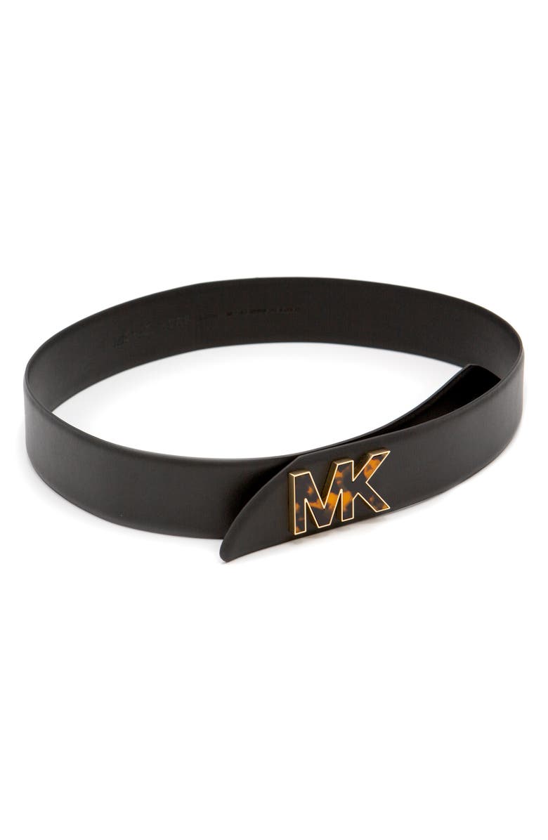 KORS Michael Kors Logo Hardware Leather Belt, Alternate, color, 